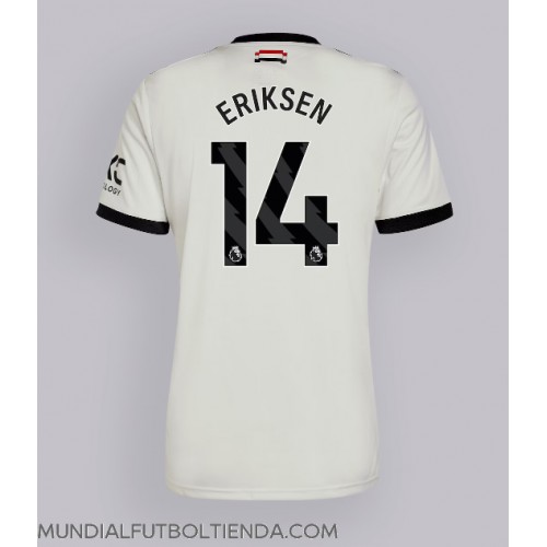 Camiseta Manchester United Christian Eriksen #14 Tercera Equipación Replica 2024-25 mangas cortas